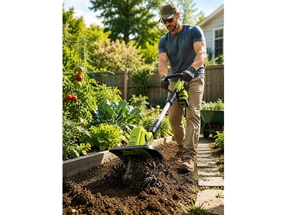 Grelawner 20V Cordless Tiller Cultivator