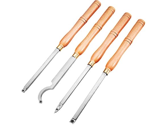 Wood Turning Tools for Lathe 4 PCS Set, Carbide