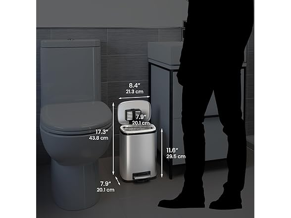 iTouchless Step 2.0 Technology SoftStep Combo Trash Can Set