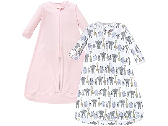 Hudson Baby Sleep Sack, Pink Safari, 3-9M