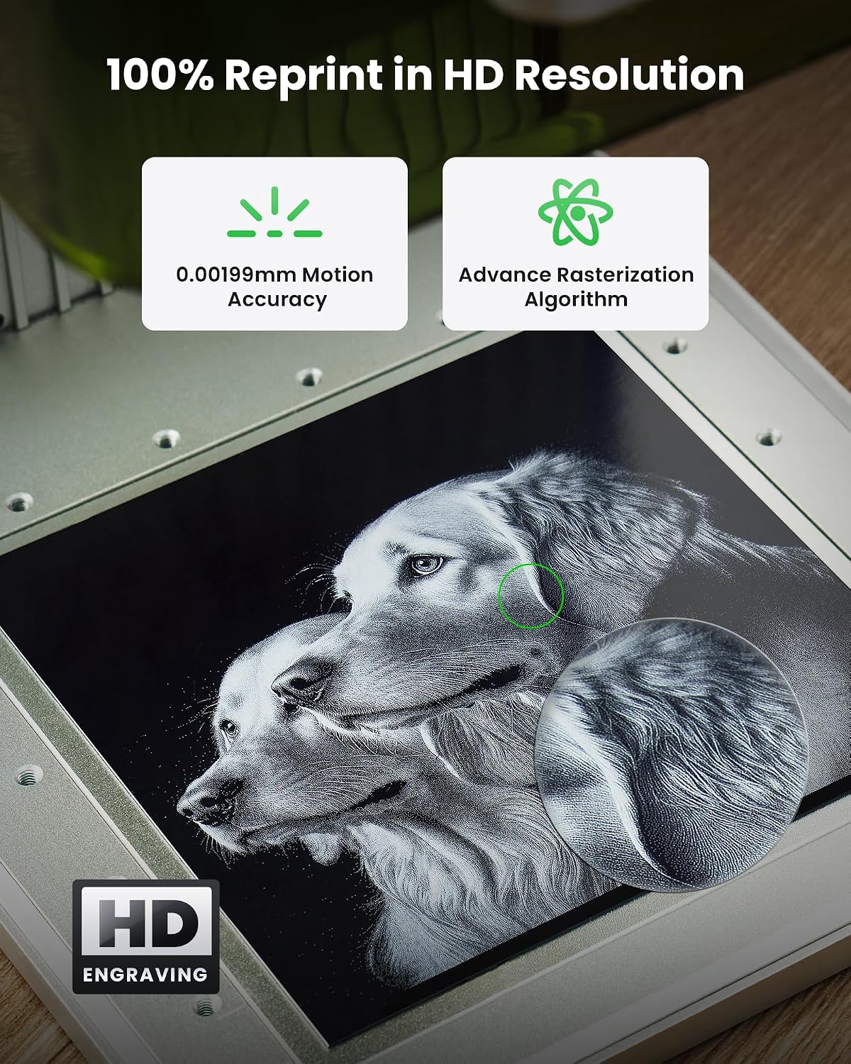 xTool F1 Laser Engraver Dark Green - Gallery 14