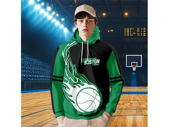 Men's 3D Printed Basketball Hoodies