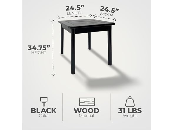 Four Seasons Courtyard Farmhouse Adirondack Side End Table