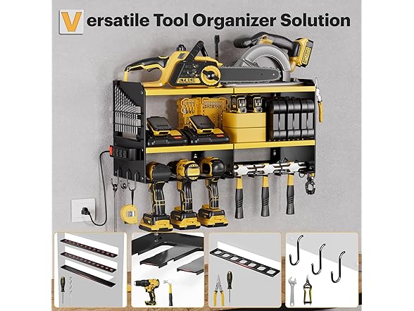 Power Tool Organizer Charging Station