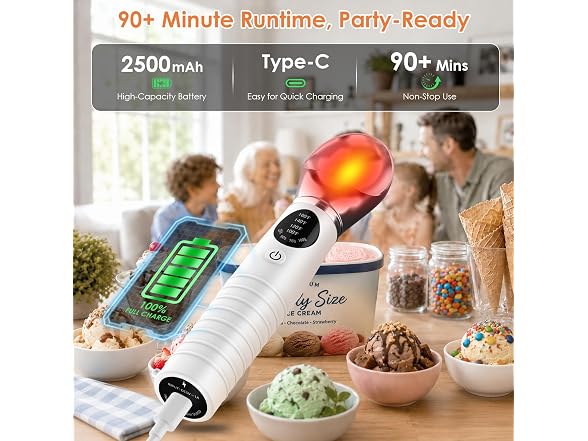 4 Heating Levels Electric Ice Cream Scooper