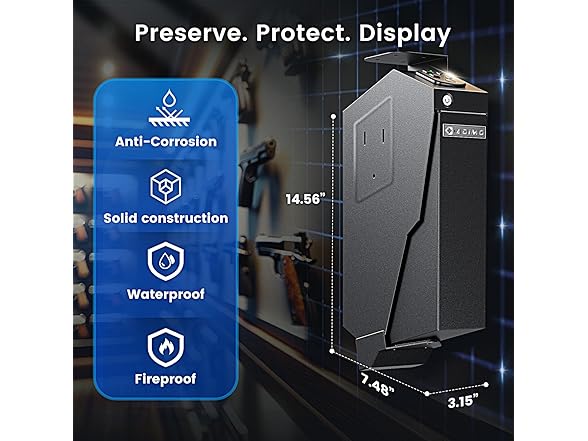 ADIMO T5 Drop Down Gun Safe, Biometirc