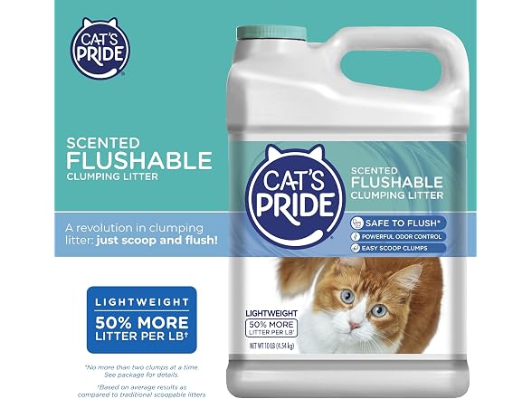 Cat's Pride Flushable Lightweight Scented Cl