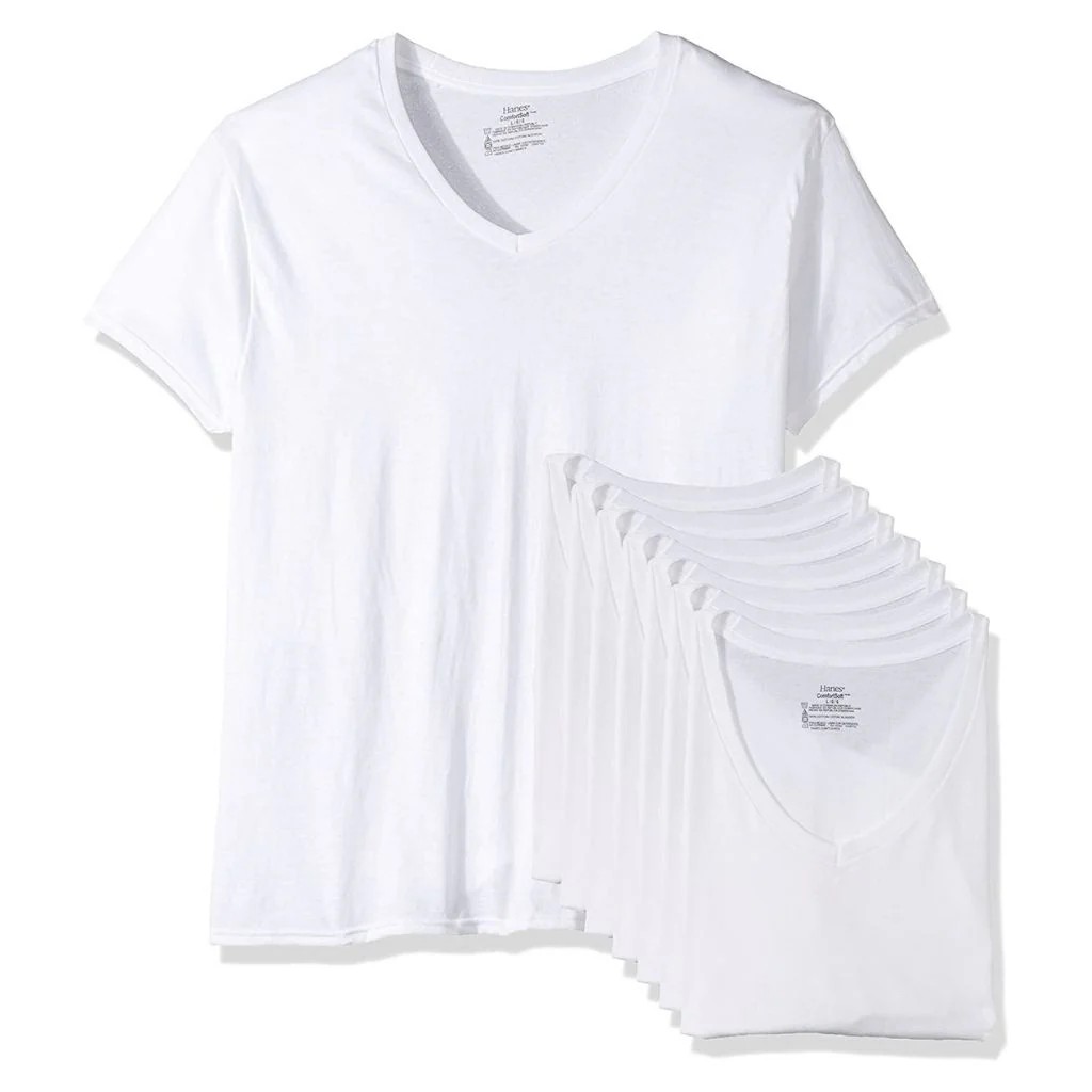 6Pk Hanes V-Neck T-Shirt - Gallery 7