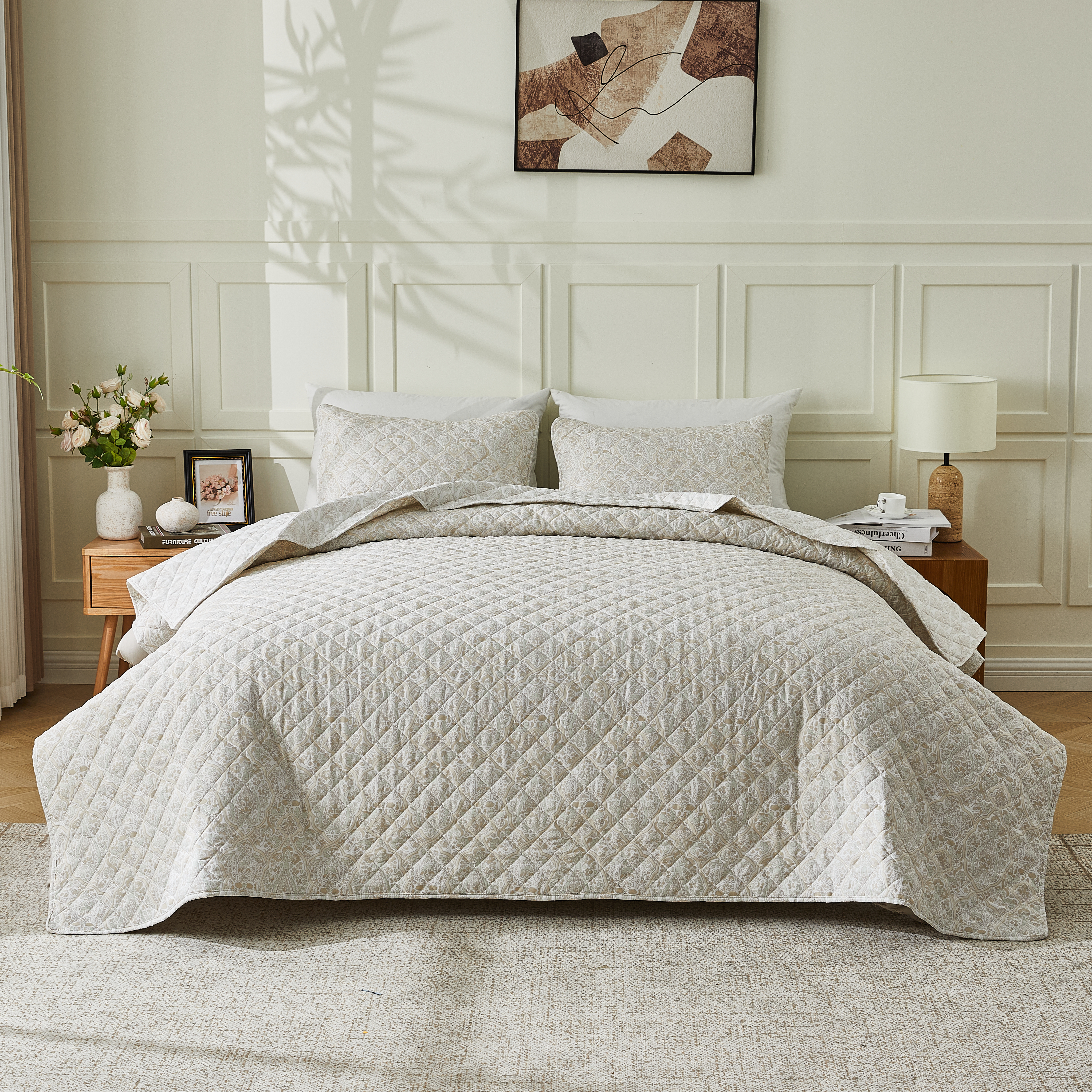 Patina Vie Vintage Floral 3Pc Quilt Set - Gallery 34