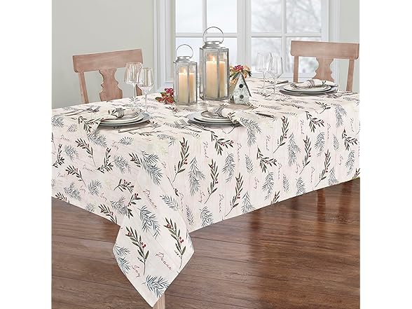 Elrene Home Fashions Holiday Tree Trimmings Tablecloth