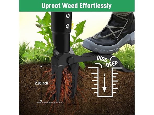 GOXAWEE Stand-up Weed Puller Tool