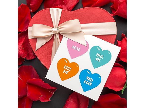 qifeifan 500 PCS Heart Stickers for Kids