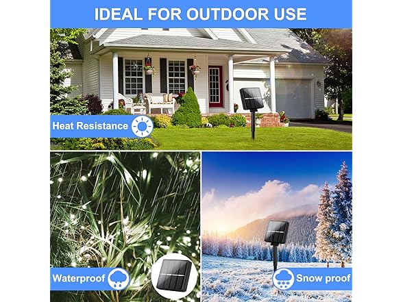 Brightever 160FT Solar String Lights- Choose Color
