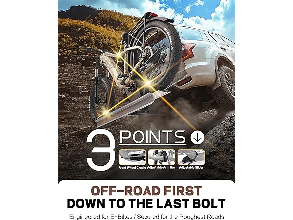 Young Electric Hitch Mount Single Bike Rack with Ramp for El (Open Box)