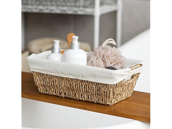 Sukkiri Homu Trapezoid Storage Basket with Handle, Set of 2 