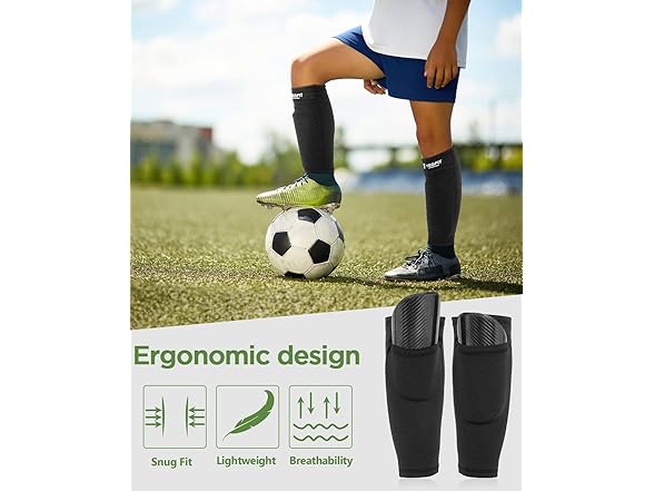 Yegfit Carbon Soccer Shin Guards Sleeves