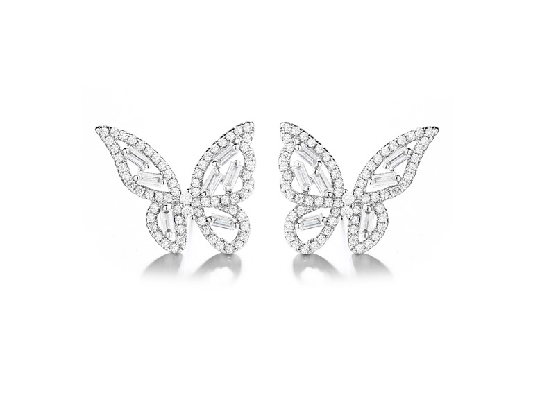 AAA IGT-DAAS-DEBS5051 Sterling Silver Butterfly Earrings Silver