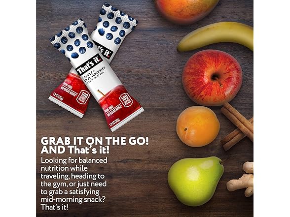 12PK That's it. Apple + Blueberry 100% Natural Fruit