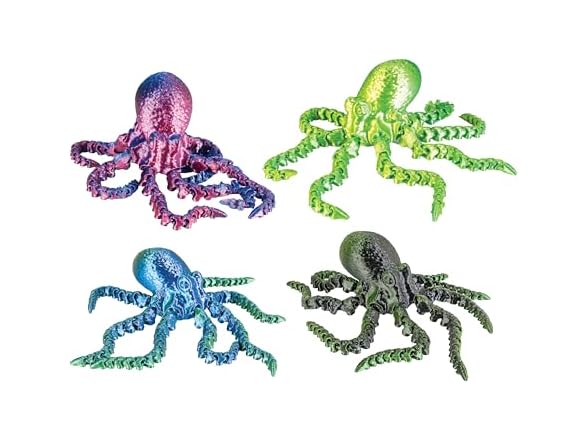 Raymond Geddes 3D Printed Octopus Fidget Toys – Pack of 16