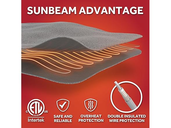 Sunbeam Royal Ultra Fleece Heated Electric Blanket Queen
