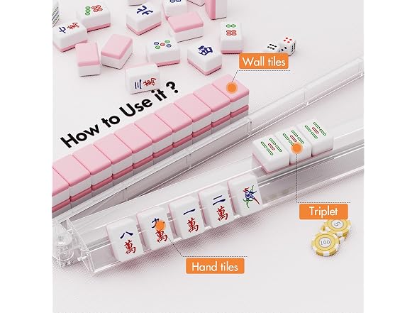 YOAEAILY Acrylic Mahjong Racks Pushers