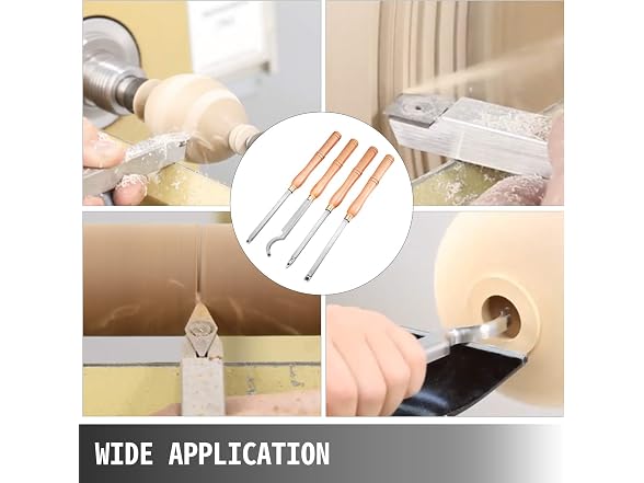 Wood Turning Tools for Lathe 4 PCS Set, Carbide