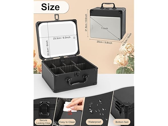 TanTo Makeup Box with LED Mirror