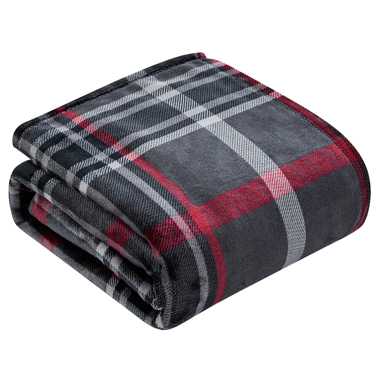Midnight Plaid Throw Blanket - Gallery 7