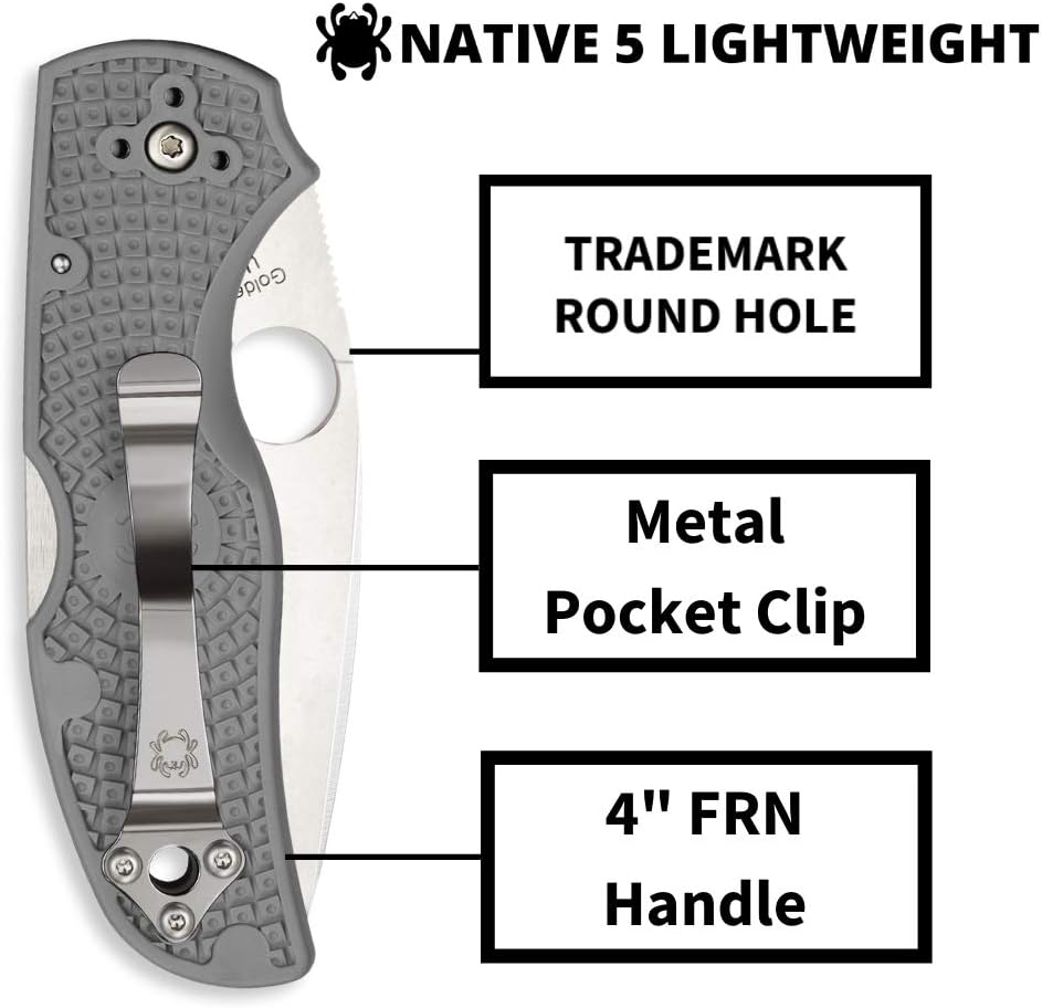 Spyderco Native 5 Maxamet Knife - Gray - Gallery 10
