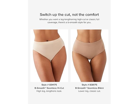 Wacoal Womens BSmooth Seamless HiCut Panty (3X)