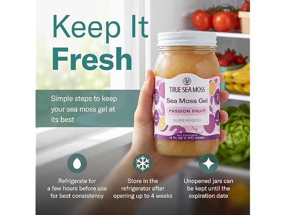 TrueSeaMoss Passionfruit Sea Moss Gel 16oz