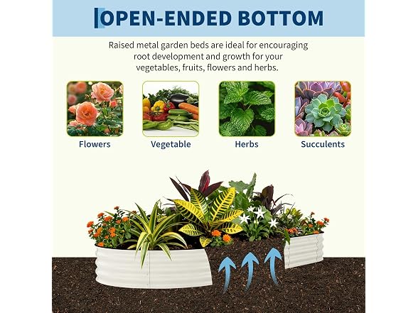OUTLANE Galvanized Raised Garden Bed
