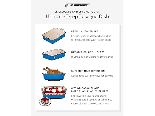 Le Creuset Heritage Deep Rectangular\ ish, 6.75 qt., Cerise