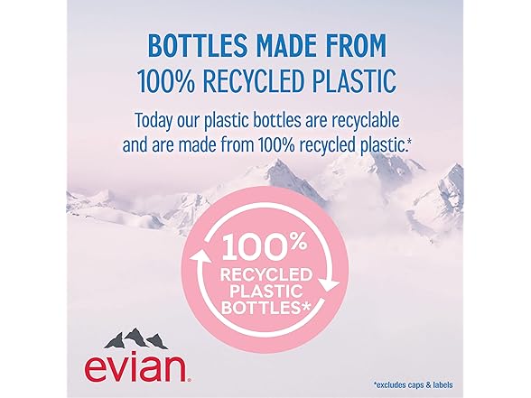 Evian Natural Spring Water, 1.5 L bottle (Pack of 12)