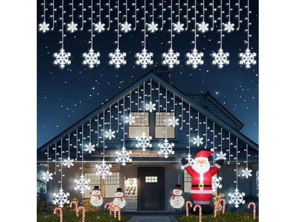Brightown Snowflake Christmas Lights,20Ft