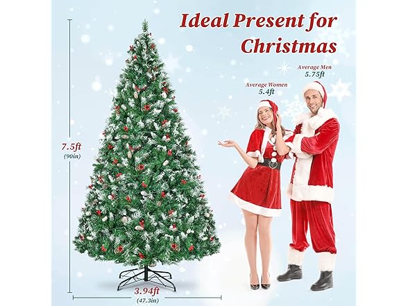 7.5ft Prelit Spruce Artificial Christmas Tree