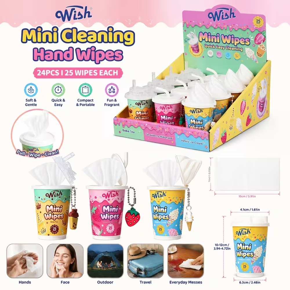 24pk Travel Size Mini Hand Wipes - Gallery 13