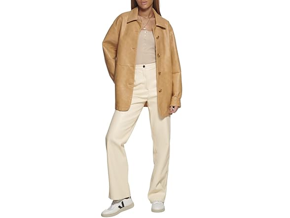 Levi's Tan Leather Blazer (M)