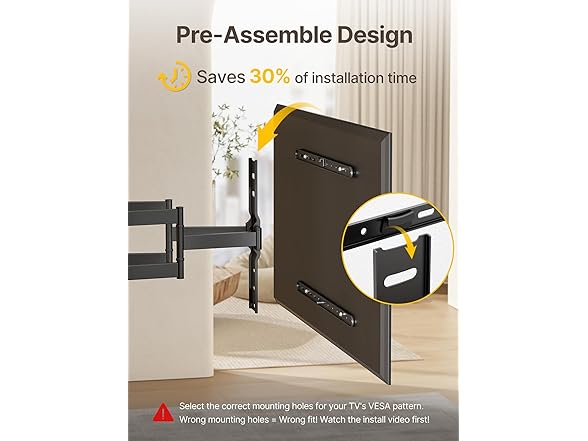 monTEK 1.1" Ultra Slim TV Wall Mount | 37-75"