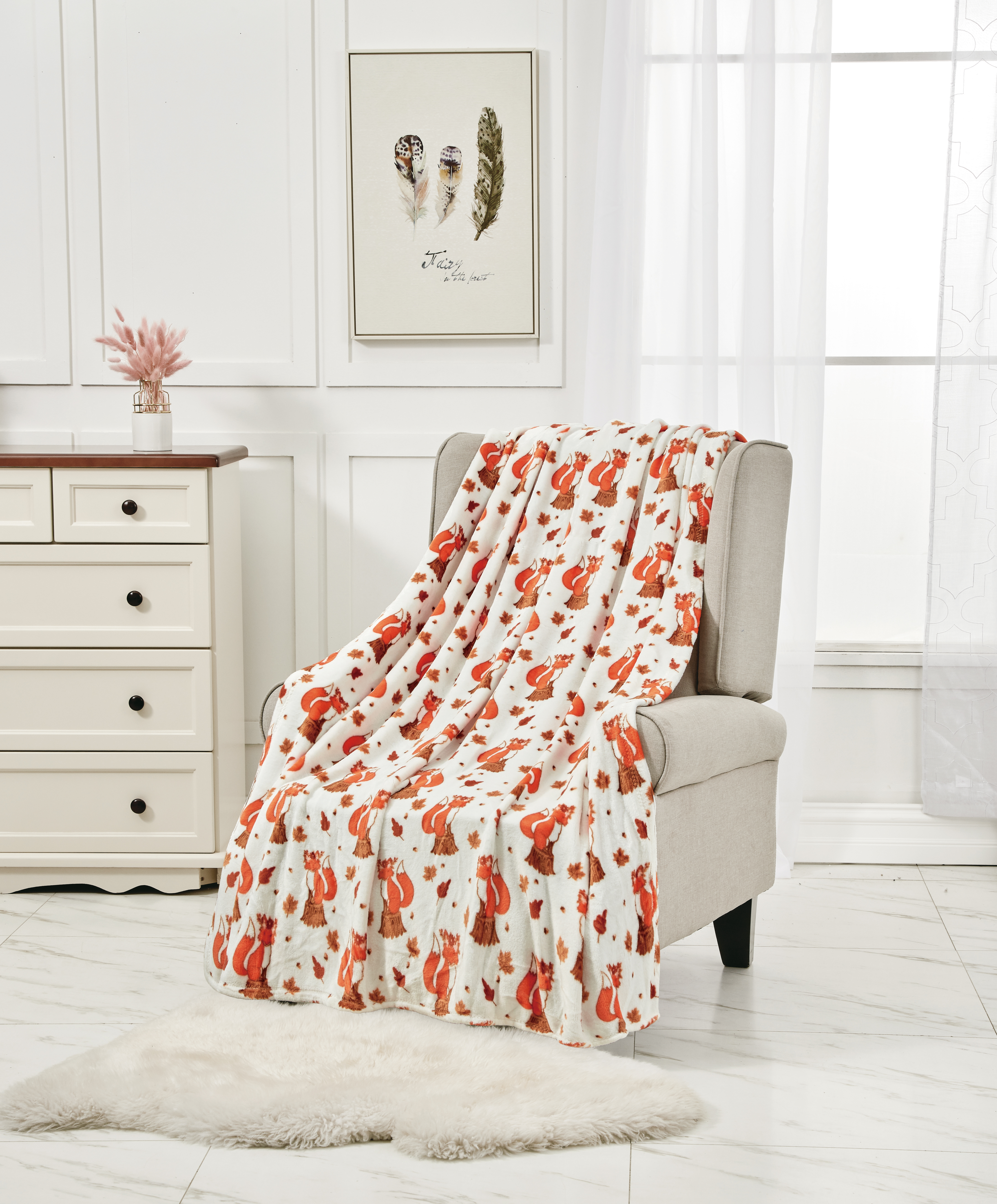 2Pk Printed Throw Blankets 50x60" - Gallery 28