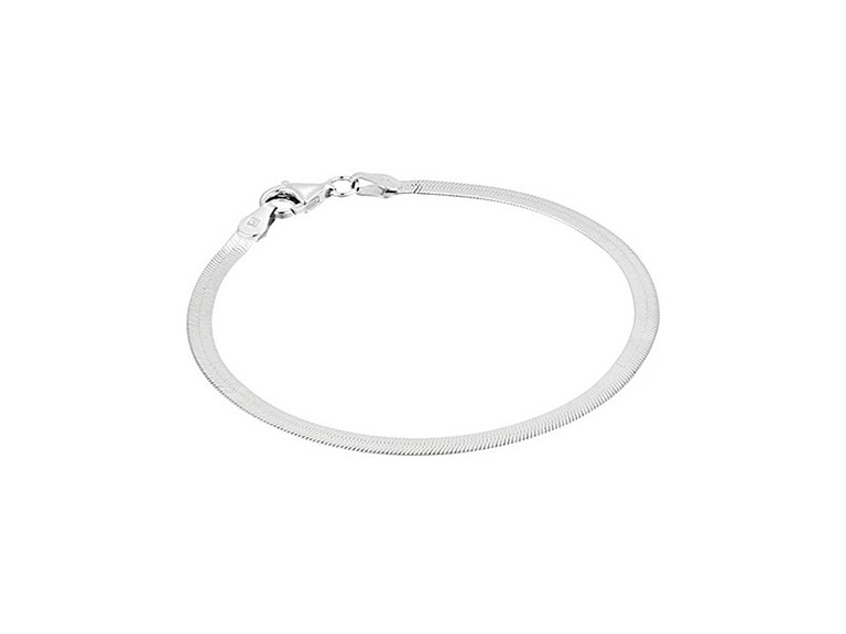 Italian 925 Sterling Silver 9 Inch Herringbone Anklet