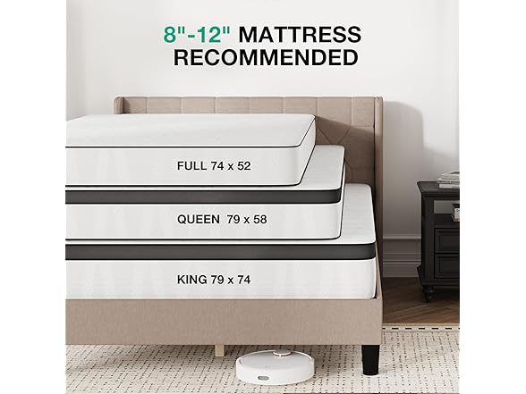 Novilla King Bed Frame with Linen Headboard