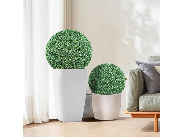 VEVOR 2 Pcs 16” Artificial Plant Topiary Ball