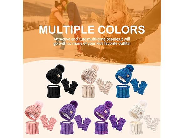 Children Winter Hat,Scarf, & Gloves Set