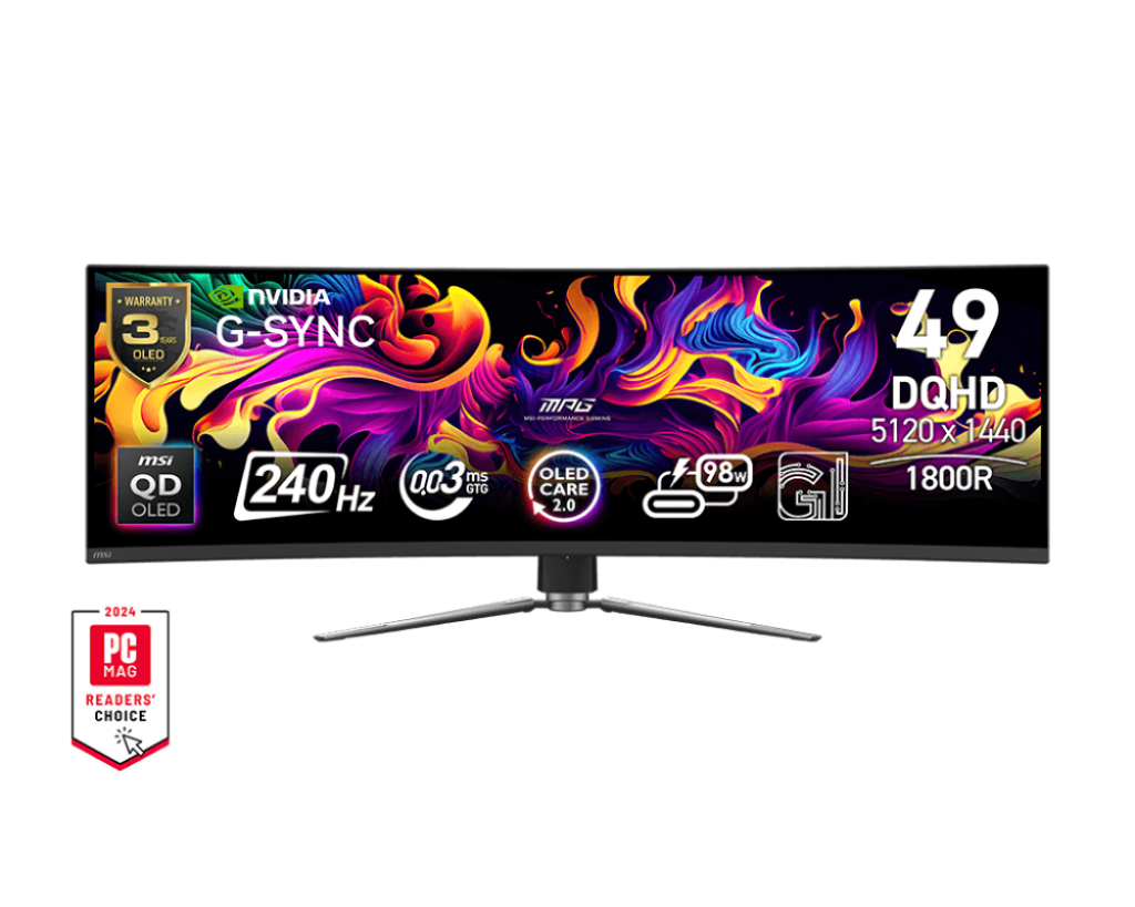 MSI 49" DQHD Curved Monitor | MPG 491CQPX QD-OLED - Gallery 2