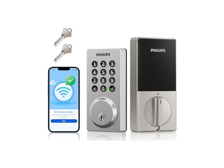 Philips DDL242X-15HW-SNL WiFi Smart Keypad Deadbolt Loc
