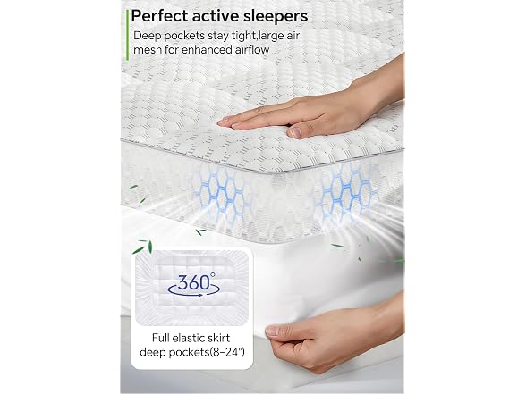 BEDELITE 3" Pillow Top Topper, White