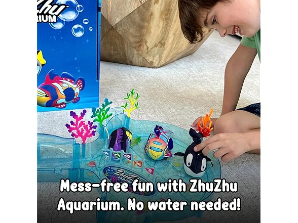 zhuzhu Aquarium Bubble Ball & Surf Board with Mandarin Fish