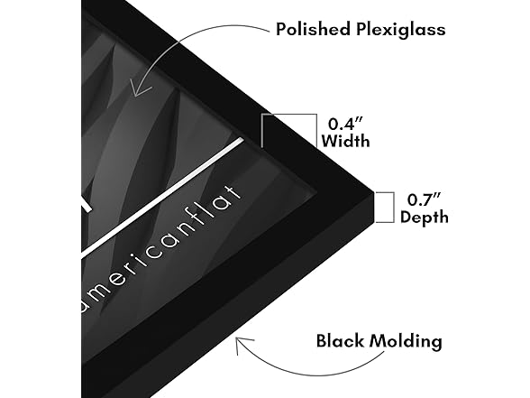 Americanflat 13x17 Picture Frame- Black