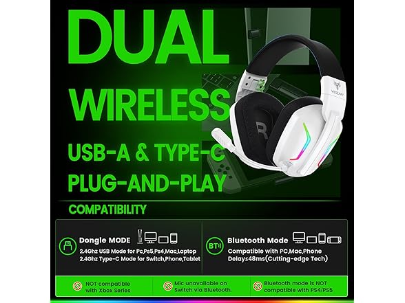 WESEARY Wireless Gaming Headset | PS5 | PC